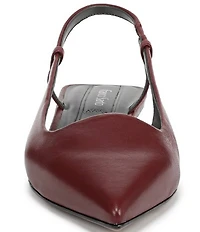 Franco Sarto Palmira Leather Kitten Heel Slingback Flats