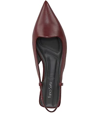 Franco Sarto Palmira Leather Kitten Heel Slingback Flats