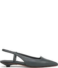 Franco Sarto Palmira Leather Kitten Heel Slingback Flats