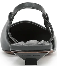 Franco Sarto Palmira Leather Kitten Heel Slingback Flats