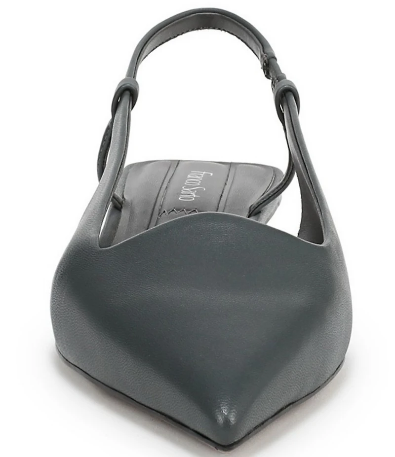 Franco Sarto Palmira Leather Kitten Heel Slingback Flats