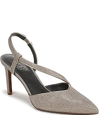 Franco Sarto Peyton Glimmer Fabric Slingback Dress Pumps