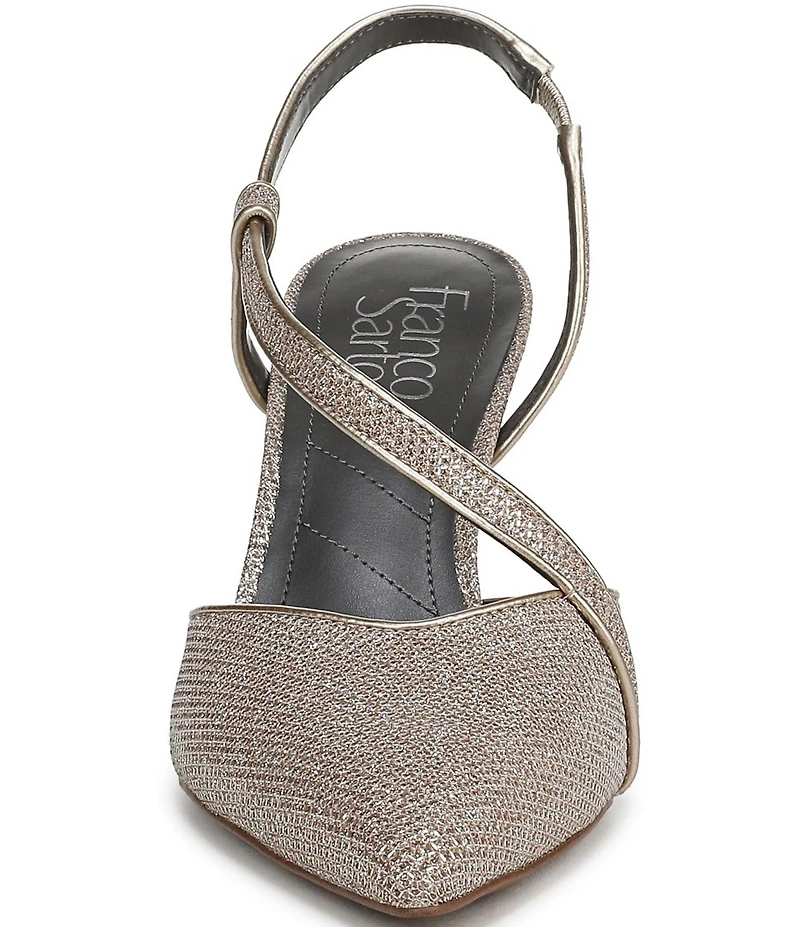 Franco Sarto Peyton Glimmer Fabric Slingback Dress Pumps