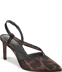 Franco Sarto Peyton Leopard Print Slingback Dress Pumps
