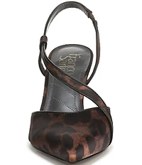 Franco Sarto Peyton Leopard Print Slingback Dress Pumps