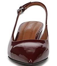 Franco Sarto Racer Patent Slingback Block Heel Pumps