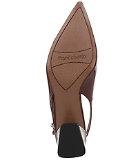 Franco Sarto Racer Patent Slingback Block Heel Pumps