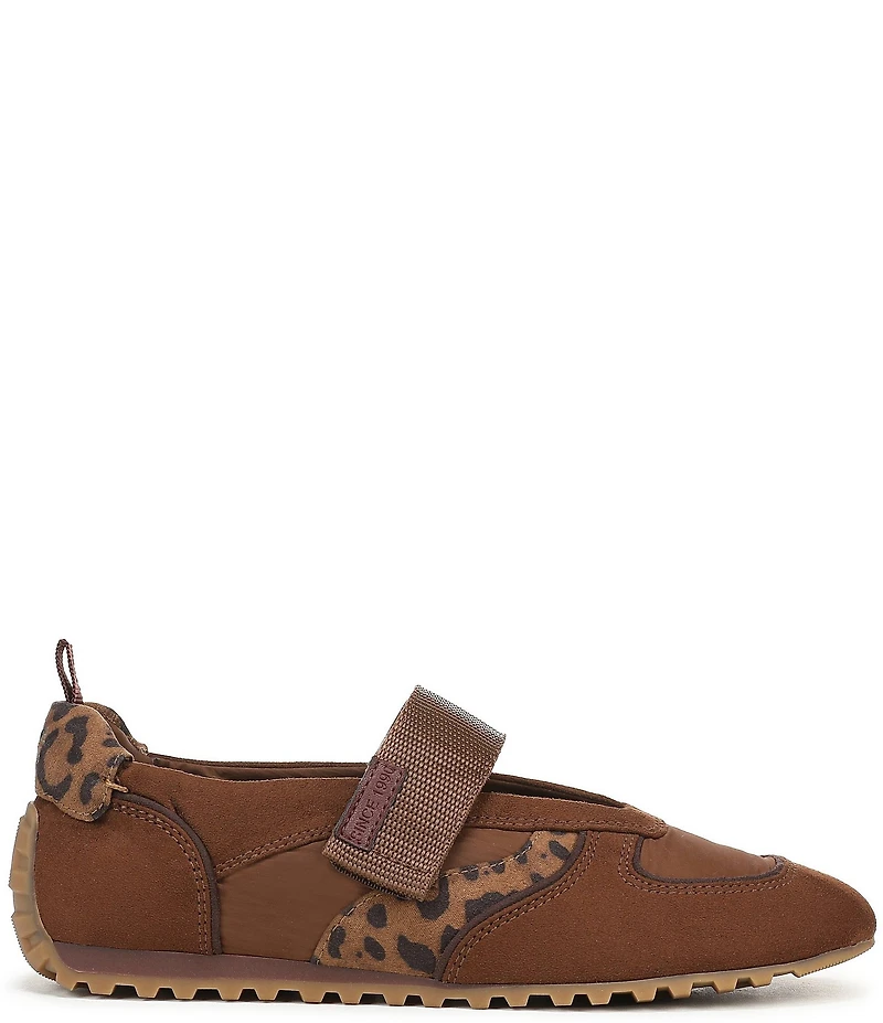 Franco Sarto Raina Leopard Print Accent Hook-and-Loop Sneakers