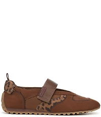 Franco Sarto Raina Leopard Print Accent Hook-and-Loop Sneakers