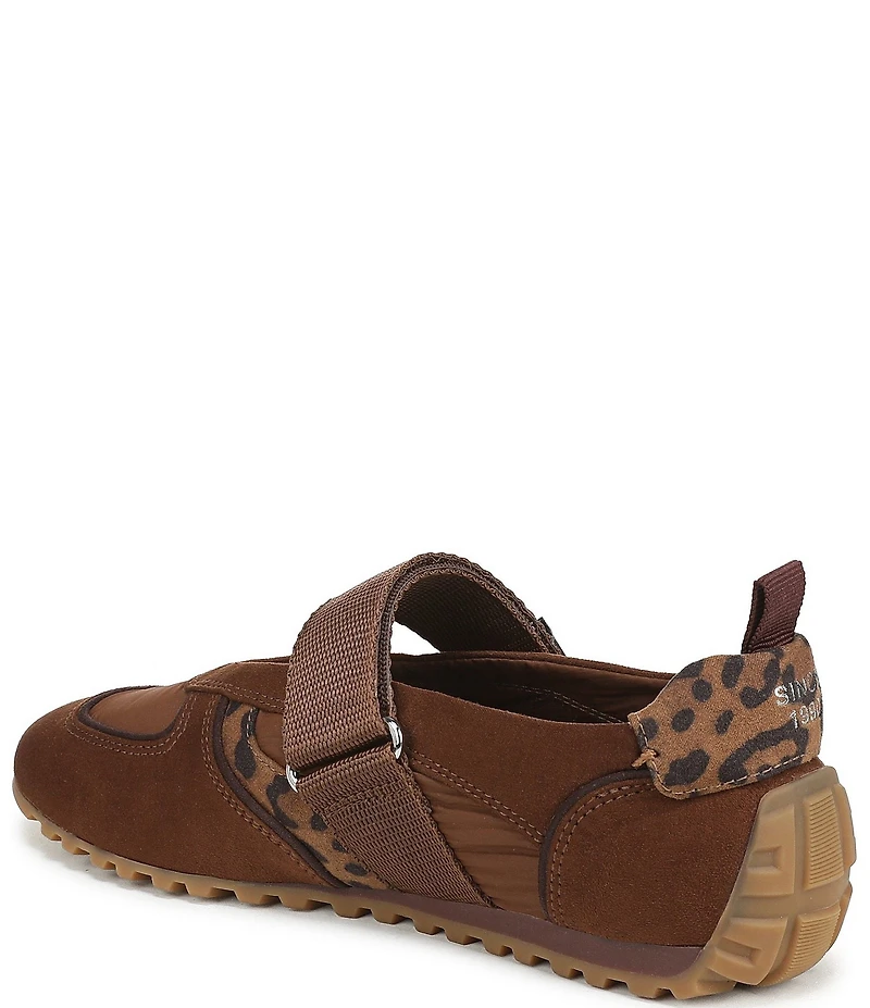 Franco Sarto Raina Leopard Print Accent Hook-and-Loop Sneakers