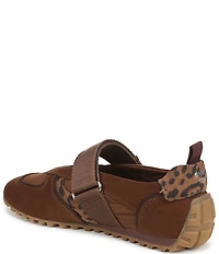 Franco Sarto Raina Leopard Print Accent Hook-and-Loop Sneakers
