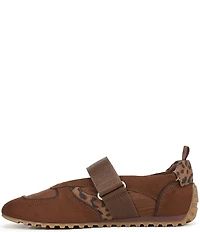Franco Sarto Raina Leopard Print Accent Hook-and-Loop Sneakers