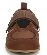 Franco Sarto Raina Leopard Print Accent Hook-and-Loop Sneakers