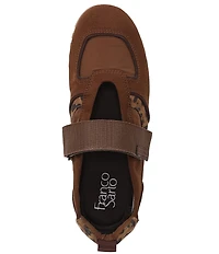 Franco Sarto Raina Leopard Print Accent Hook-and-Loop Sneakers