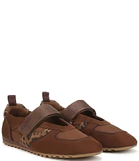 Franco Sarto Raina Leopard Print Accent Hook-and-Loop Sneakers