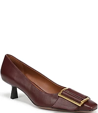 Franco Sarto Rainey Leather Buckle Ornament Strap Pumps
