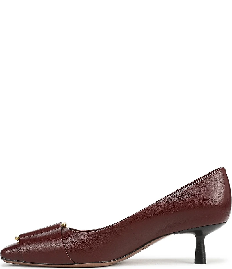 Franco Sarto Rainey Leather Buckle Ornament Strap Pumps