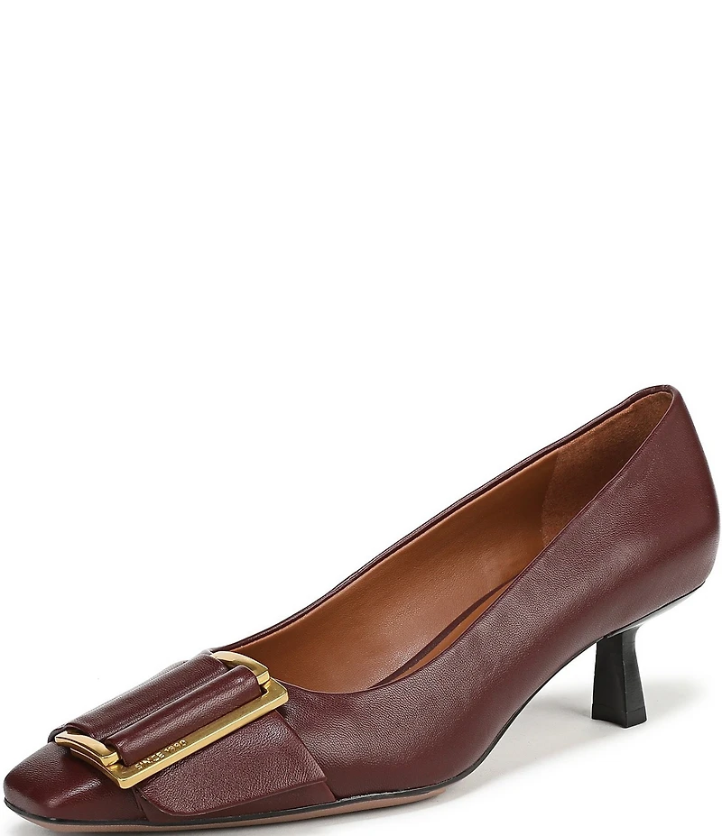 Franco Sarto Rainey Leather Buckle Ornament Strap Pumps