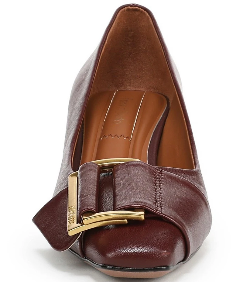 Franco Sarto Rainey Leather Buckle Ornament Strap Pumps