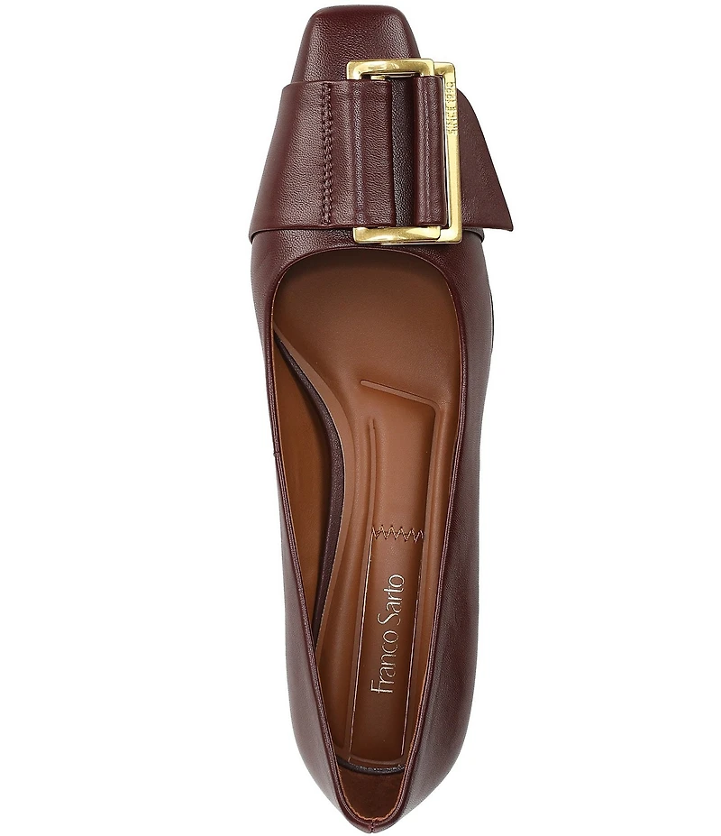 Franco Sarto Rainey Leather Buckle Ornament Strap Pumps
