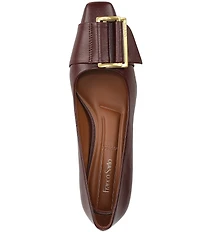 Franco Sarto Rainey Leather Buckle Ornament Strap Pumps