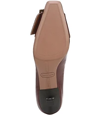 Franco Sarto Rainey Leather Buckle Ornament Strap Pumps