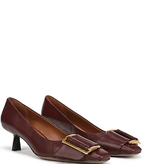 Franco Sarto Rainey Leather Buckle Ornament Strap Pumps