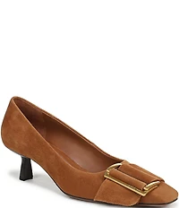 Franco Sarto Rainey Suede Buckle Ornament Strap Pumps