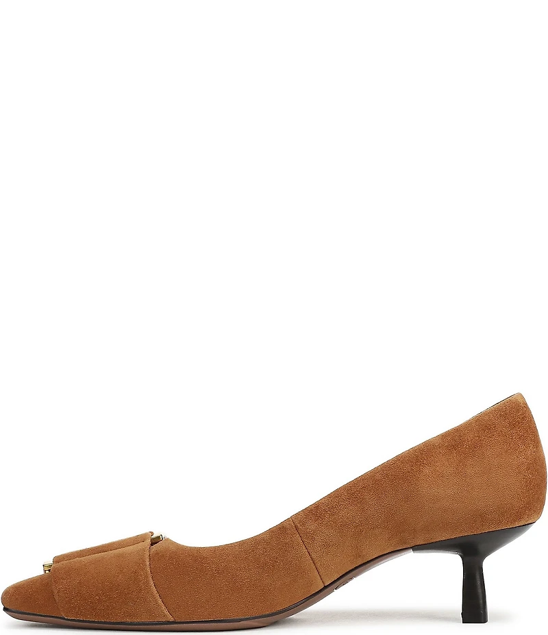 Franco Sarto Rainey Suede Buckle Ornament Strap Pumps