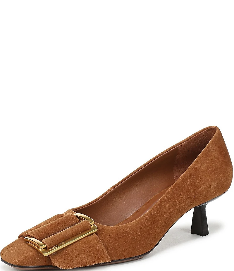 Franco Sarto Rainey Suede Buckle Ornament Strap Pumps