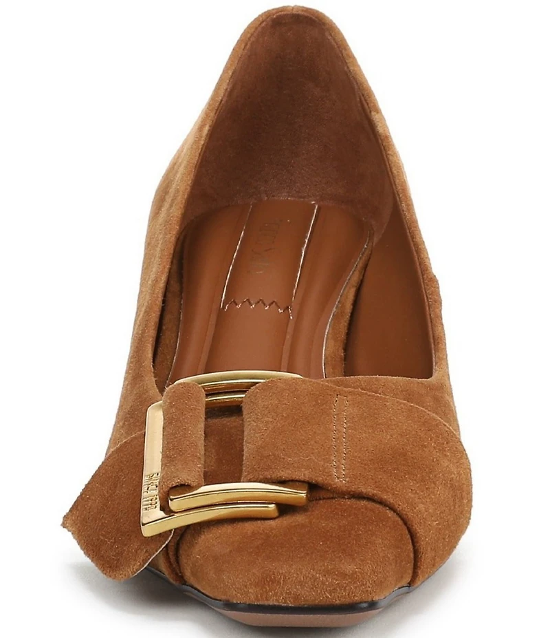 Franco Sarto Rainey Suede Buckle Ornament Strap Pumps
