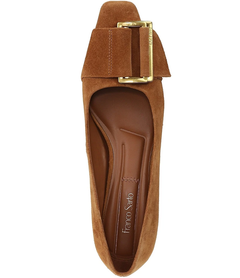 Franco Sarto Rainey Suede Buckle Ornament Strap Pumps