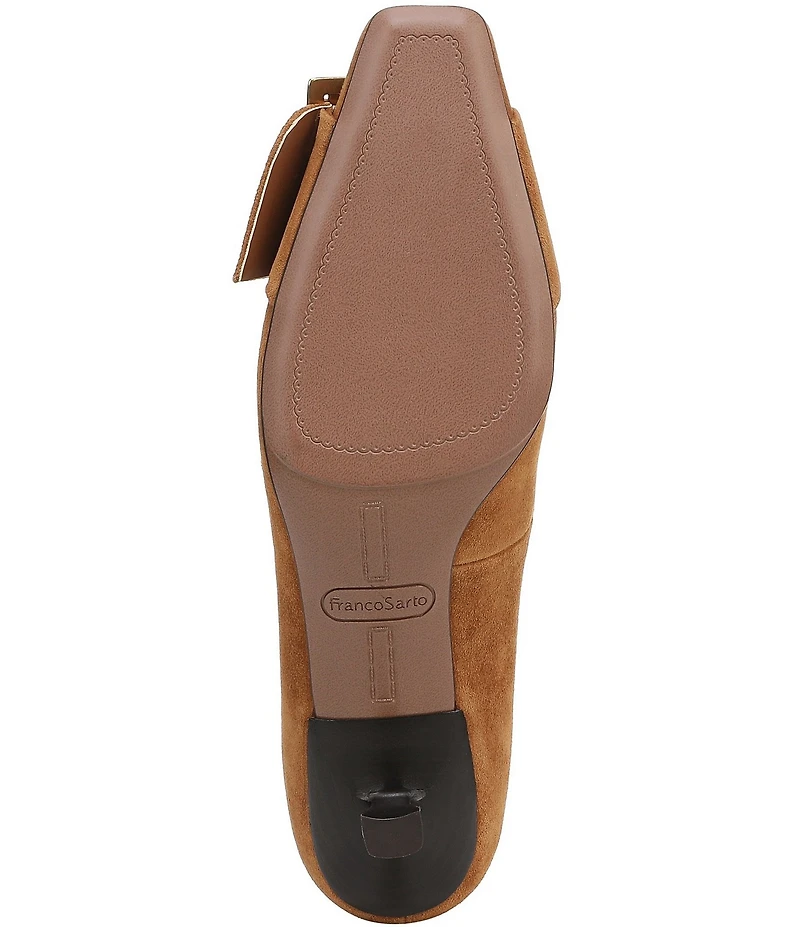 Franco Sarto Rainey Suede Buckle Ornament Strap Pumps