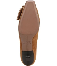 Franco Sarto Rainey Suede Buckle Ornament Strap Pumps