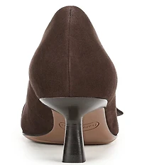Franco Sarto Rainey Suede Buckle Strap Snip Toe Kitten Heel Pumps