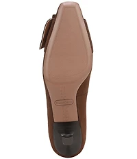Franco Sarto Rainey Suede Buckle Strap Snip Toe Kitten Heel Pumps