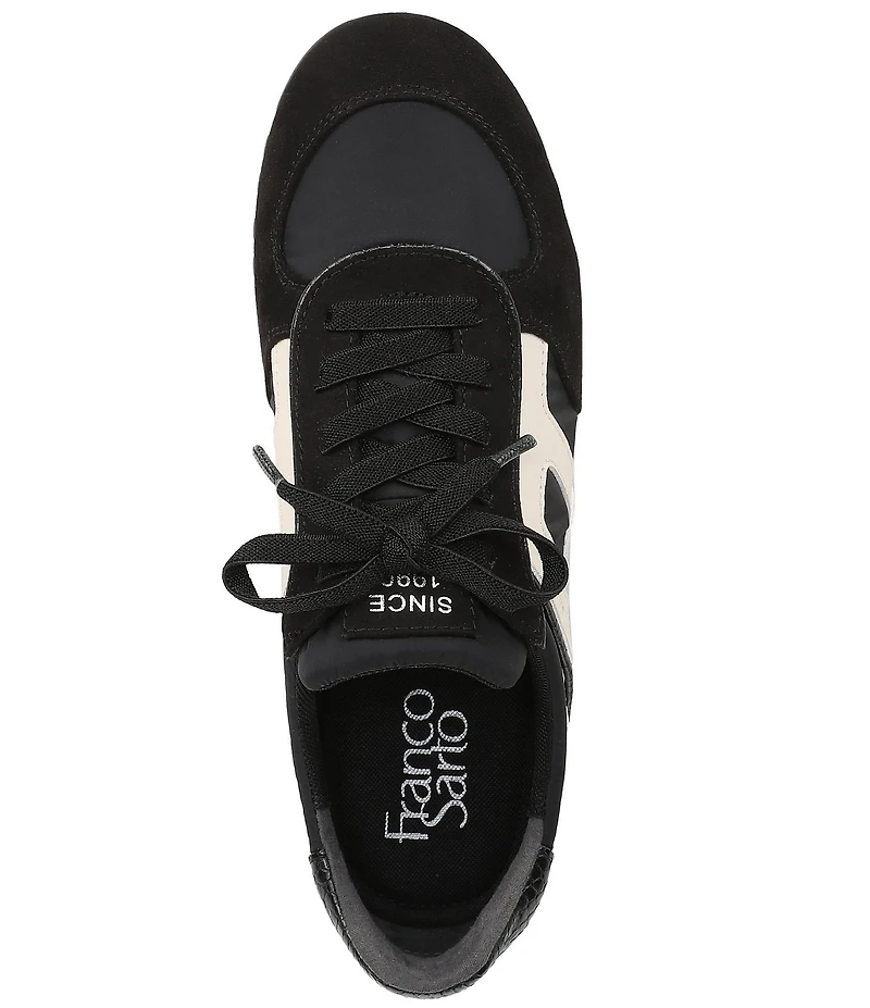 Franco Sarto Raquel Nylon Snake Print Accent Sneakers
