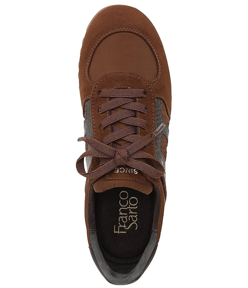 Franco Sarto Raquel Nylon Snake Print Accent Sneakers