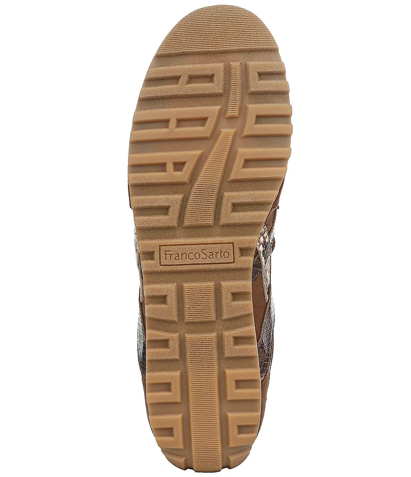 Franco Sarto Raquel Nylon Snake Print Accent Sneakers