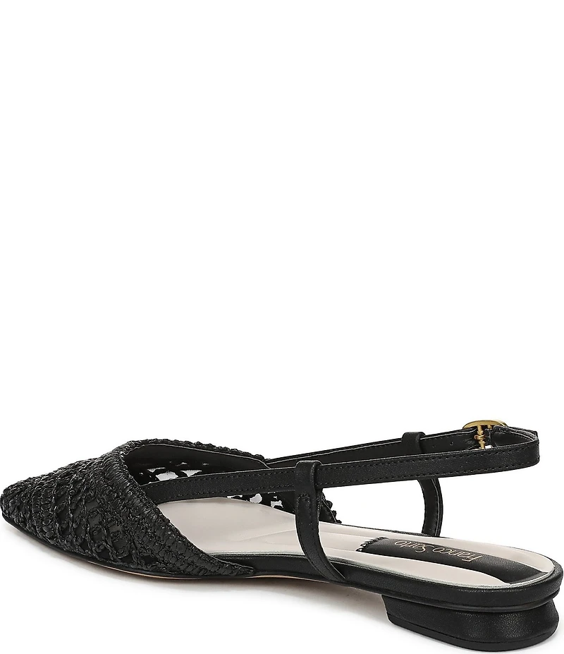 Franco Sarto Riona Woven Raffia Slingback Flats