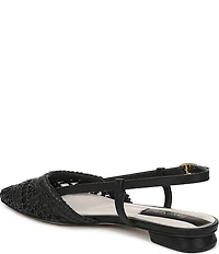 Franco Sarto Riona Woven Raffia Slingback Flats