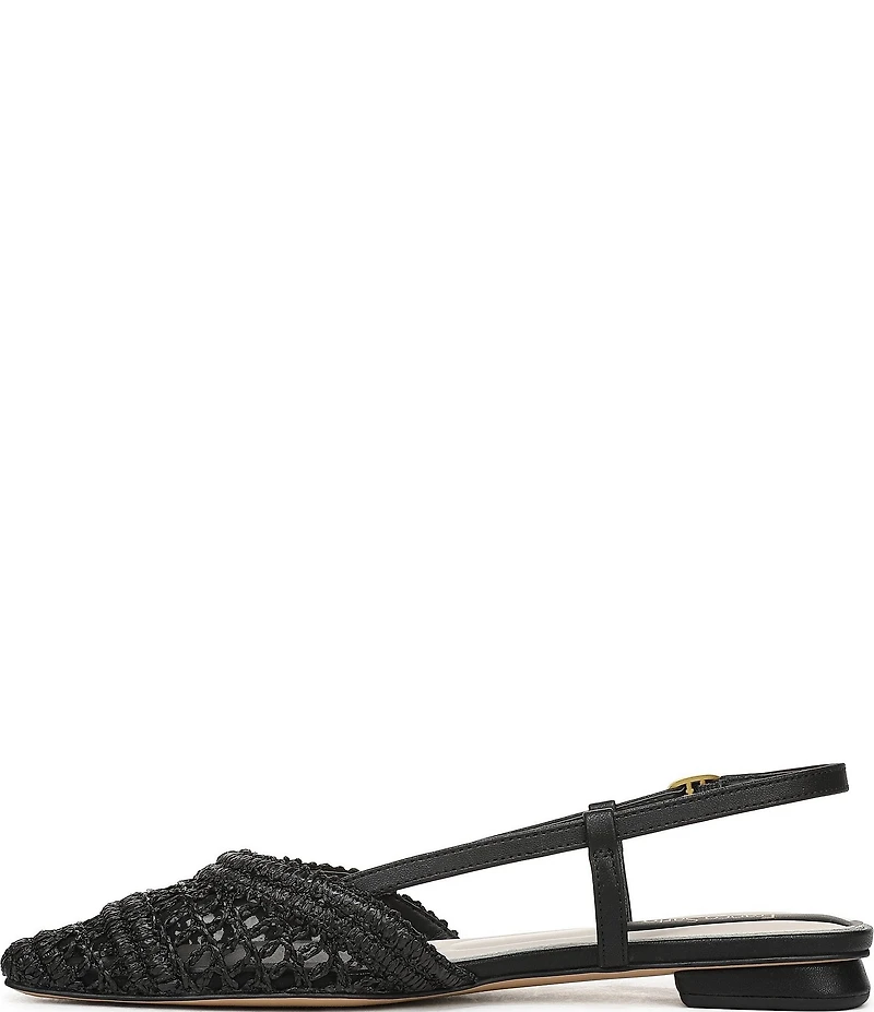 Franco Sarto Riona Woven Raffia Slingback Flats