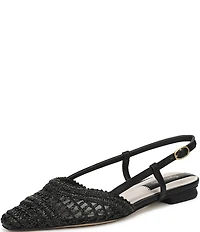 Franco Sarto Riona Woven Raffia Slingback Flats