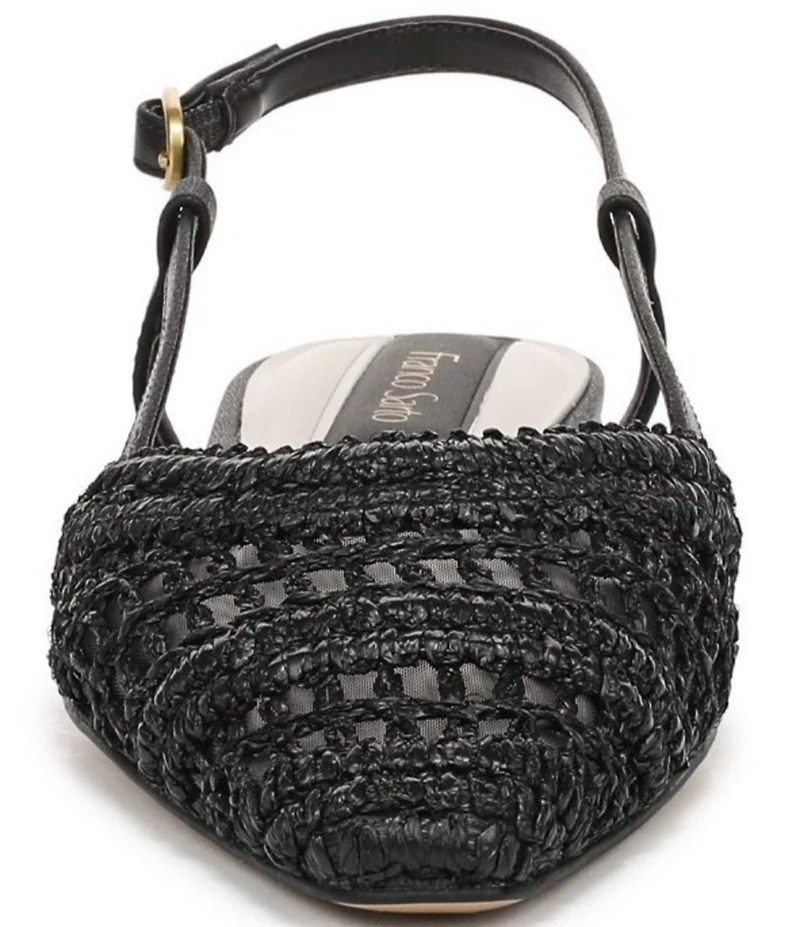 Franco Sarto Riona Woven Raffia Slingback Flats