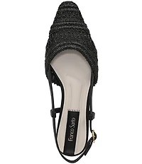 Franco Sarto Riona Woven Raffia Slingback Flats