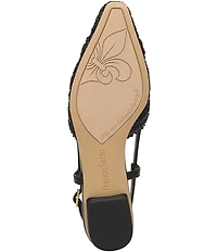 Franco Sarto Riona Woven Raffia Slingback Flats
