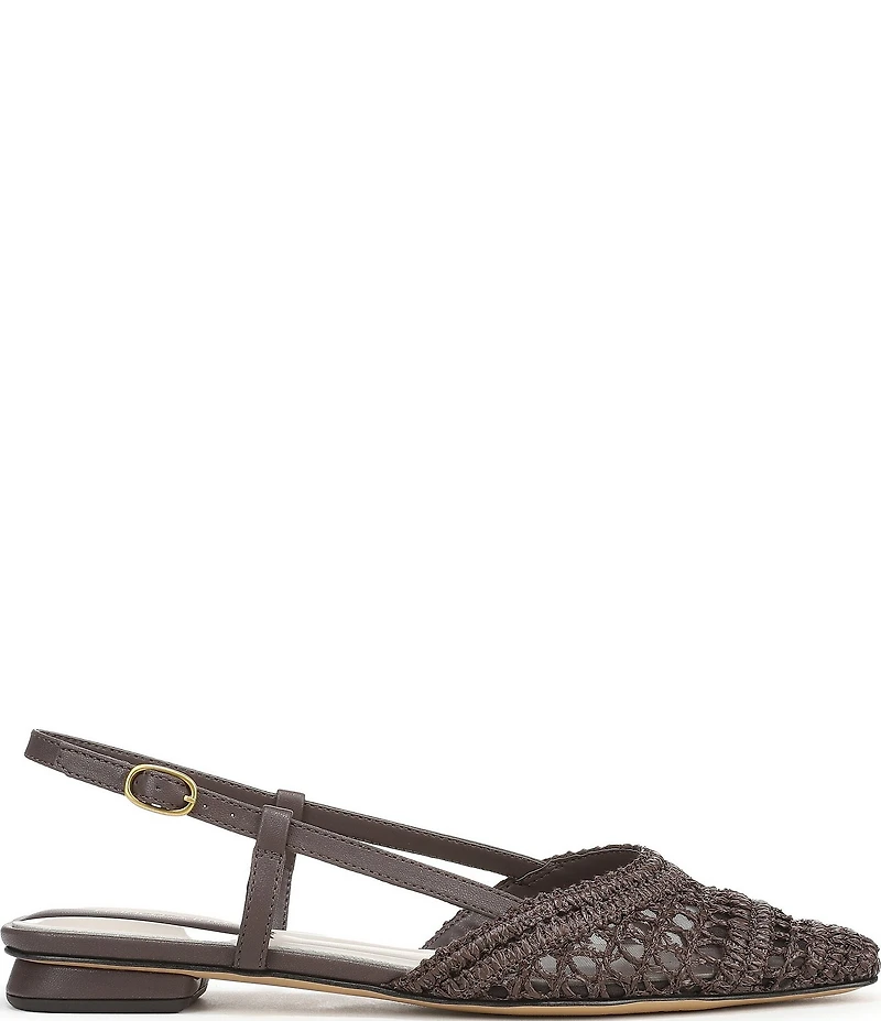 Franco Sarto Riona Woven Raffia Slingback Flats