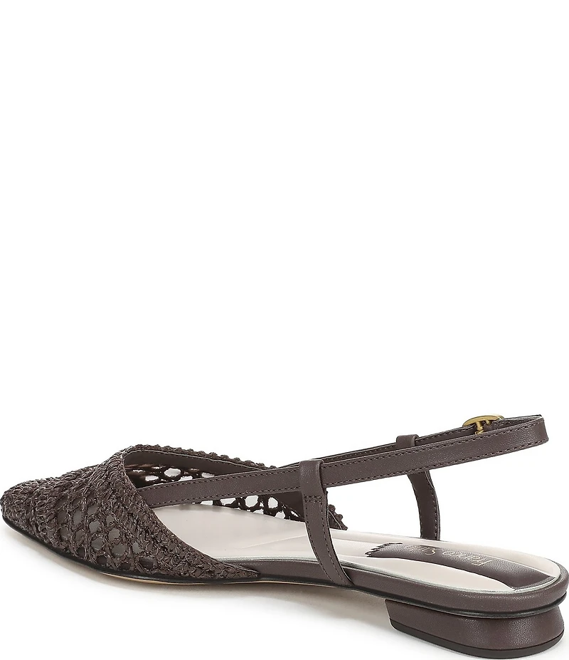 Franco Sarto Riona Woven Raffia Slingback Flats