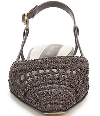Franco Sarto Riona Woven Raffia Slingback Flats