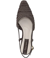 Franco Sarto Riona Woven Raffia Slingback Flats